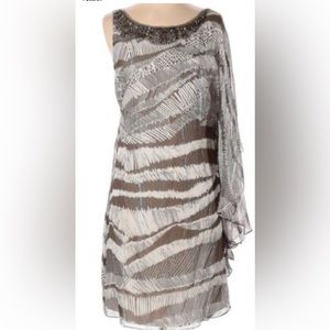 BCBG Max Azria silk animal print dress
